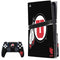 University of Utah Circle and Feather on Black PS5 Pro Disk Bundle Skin