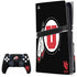University of Utah Circle and Feather on Black PS5 Pro Disk Bundle Skin