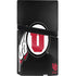 University of Utah Circle and Feather on Black PS5 Pro Disk Console Skin