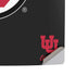 University of Utah Circle and Feather on Black PS5 Pro Disk Console Skin