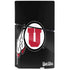 University of Utah Circle and Feather on Black PS5 Slim Disk Bundle Skin