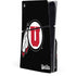 University of Utah Circle and Feather on Black PS5 Slim Disk Console Skin