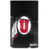 University of Utah Circle and Feather on Black PS5 Slim Disk Console Skin