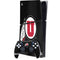 University of Utah Circle and Feather on Black PS5 Slim Digital Edition Bundle Skin