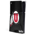 University of Utah Circle and Feather on Black PS5 Slim Digital Edition Console Skin