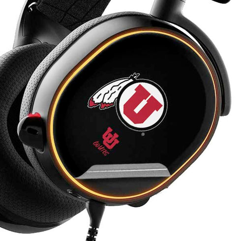 Utah Circle and Feather on Black SteelSeries Arctis 5 Skin