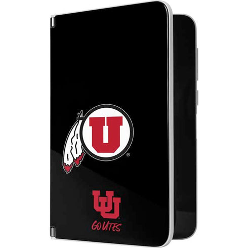 Utah Circle and Feather on Black Surface Duo Skin