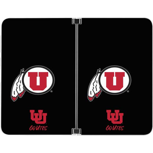 Utah Circle and Feather on Black Surface Duo Skin