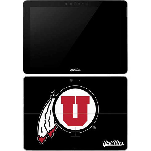 Utah Circle and Feather on Black Surface Go Skin