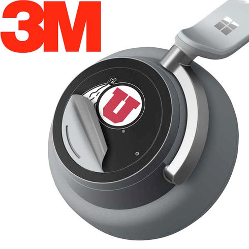 Utah Circle and Feather on Black Surface Headphones Skin