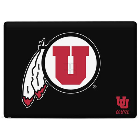 Utah Circle and Feather on Black Surface Laptop 2 Skin