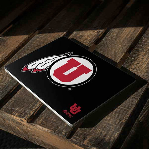 Utah Circle and Feather on Black Surface Laptop 3 13.5in Skin