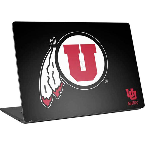 Utah Circle and Feather on Black Surface Laptop 4 15in Skin