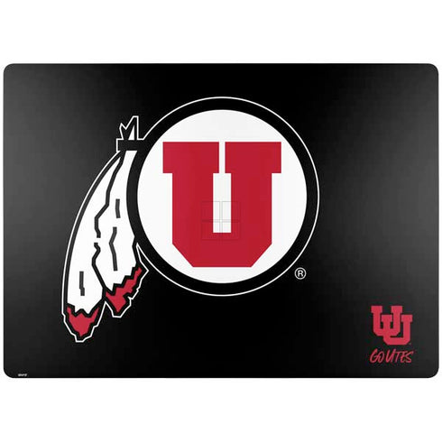 University of Utah Circle and Feather on Black Surface Laptop 7 15in Skin