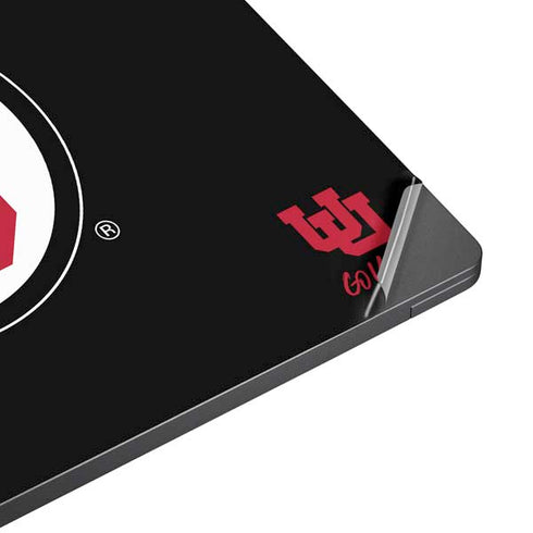 University of Utah Circle and Feather on Black Surface Laptop 7 15in Skin