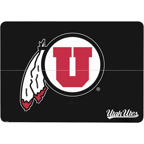 Utah Circle and Feather on Black Surface Laptop Studio Skin