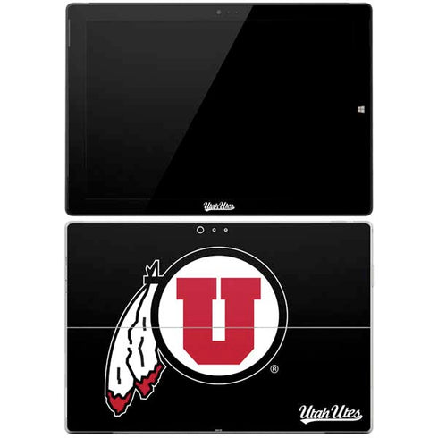 Utah Circle and Feather on Black Surface Pro 3 Skin