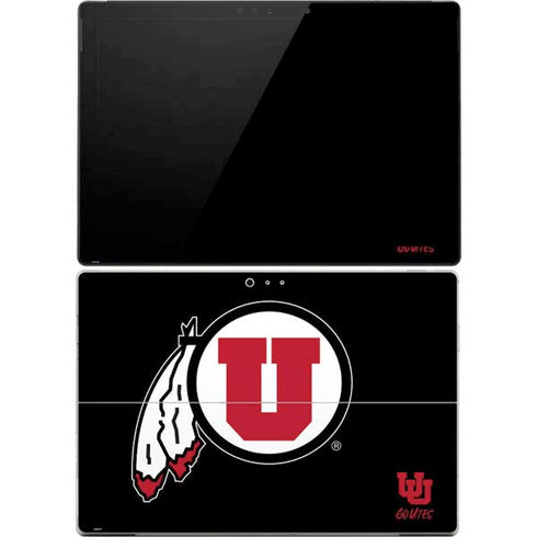 Utah Circle and Feather on Black Surface Pro 4 Skin