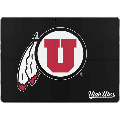 Utah Circle and Feather on Black Surface Pro 9 Skin