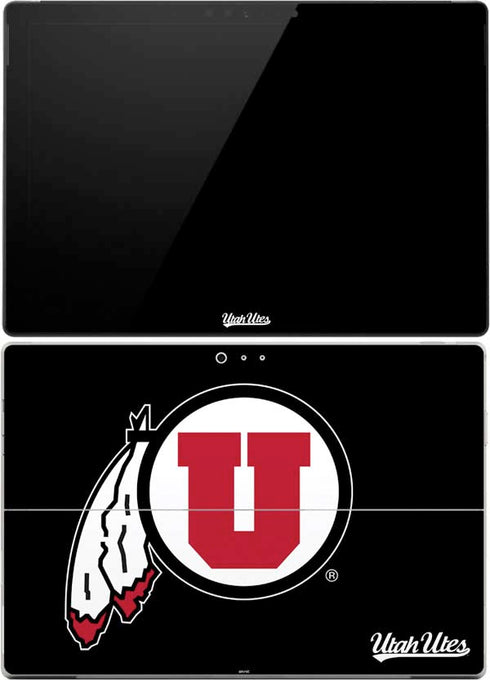 Utah Circle and Feather on Black Surface Pro (2017) Skin