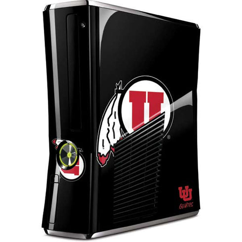 Utah Circle and Feather on Black Xbox 360 Slim (2010) Skin