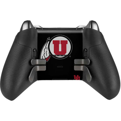Utah Circle and Feather on Black Xbox Elite Wireless Controller Series 2 Skin