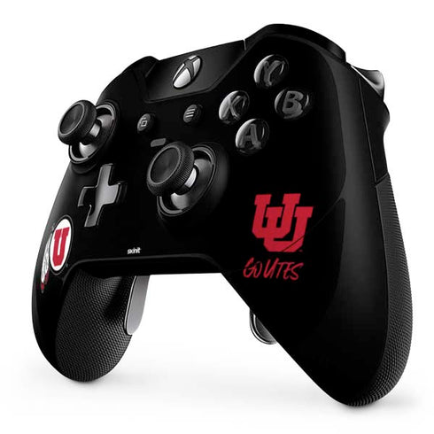 Utah Circle and Feather on Black Xbox One Elite Controller Skin