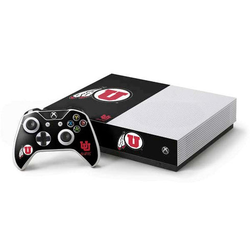 University of Utah Circle and Feather on Black Xbox One Skins