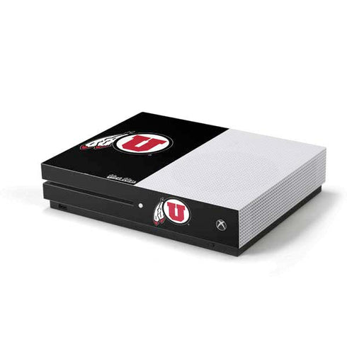Utah Circle and Feather on Black Xbox One S Console Skin