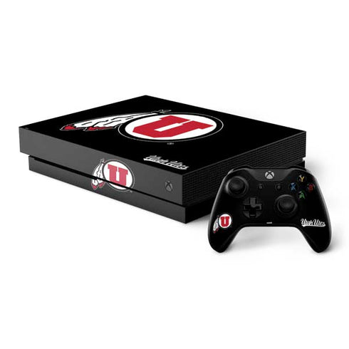 Utah Circle and Feather on Black Xbox One X Bundle Skin