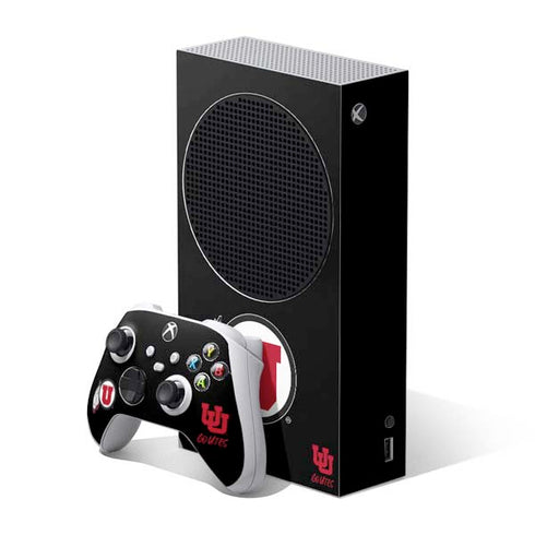 University of Utah Circle and Feather on Black Xbox Series S Skins