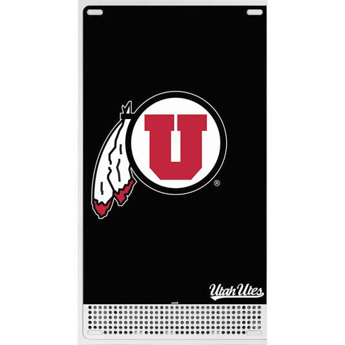 Utah Circle and Feather on Black Xbox Series S Console Skin