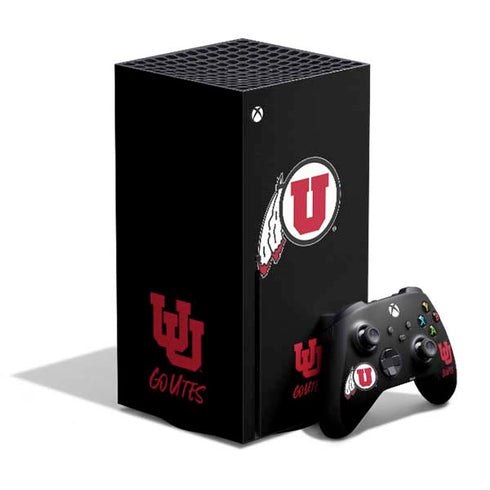 Utah Circle and Feather on Black Xbox Series X Bundle Skin