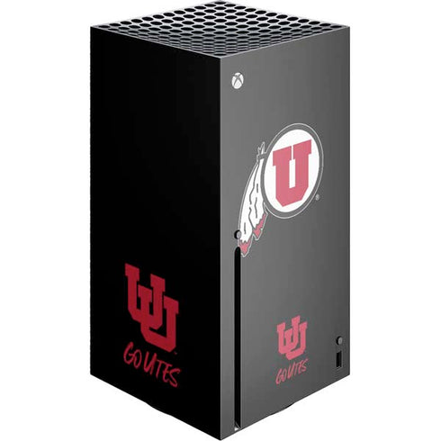 University of Utah Circle and Feather on Black Xbox Series X Skins