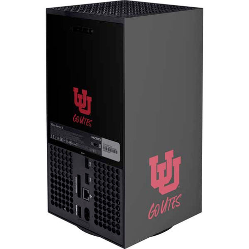 Utah Circle and Feather on Black Xbox Series X Console Skin