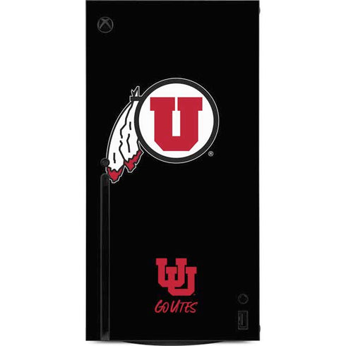 Utah Circle and Feather on Black Xbox Series X Console Skin