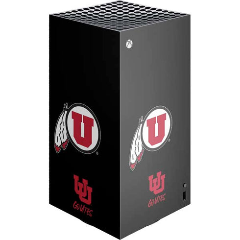 University of Utah Circle and Feather on Black Xbox Series X Skins