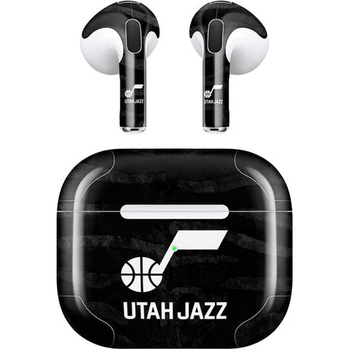 NBA Utah Jazz Black Animal Print Apple AirPods (3rd Gen 2021) Skin