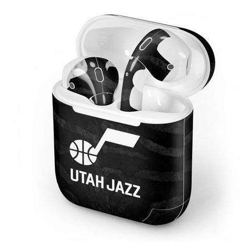 NBA Utah Jazz Black Animal Print Apple AirPods Skin