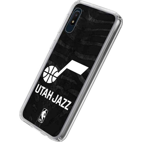 NBA Utah Jazz Black Animal Print Galaxy A10e Clear Case