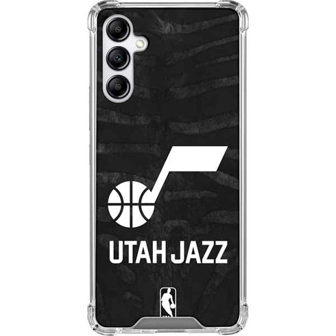 NBA Utah Jazz Black Animal Print Galaxy A14 5G Clear Case