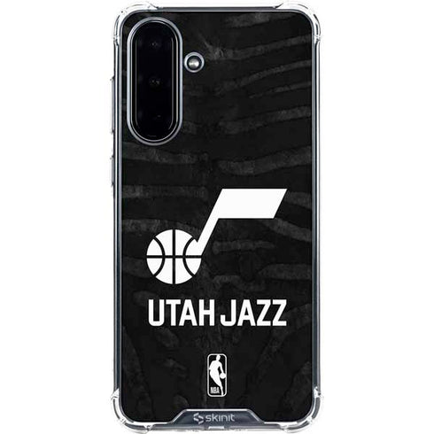 NBA Utah Jazz Black Animal Print Galaxy A36 5G Clear Case