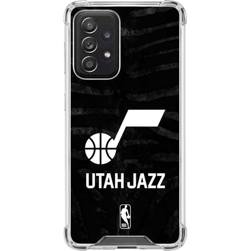 NBA Utah Jazz Black Animal Print Galaxy A52 5G Clear Case