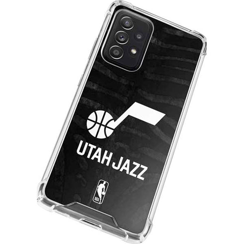 NBA Utah Jazz Black Animal Print Galaxy A52 5G Clear Case