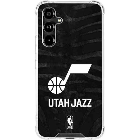NBA Utah Jazz Black Animal Print Galaxy A54 5G Clear Case