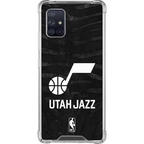 NBA Utah Jazz Black Animal Print Galaxy A71 5G Clear Case