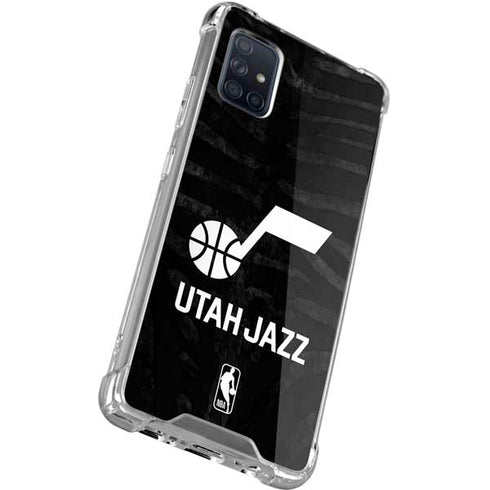 NBA Utah Jazz Black Animal Print Galaxy A71 5G Clear Case
