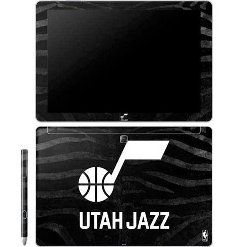 NBA Utah Jazz Black Animal Print Galaxy Book 12in Skin