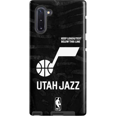 NBA Utah Jazz Black Animal Print Galaxy Cases