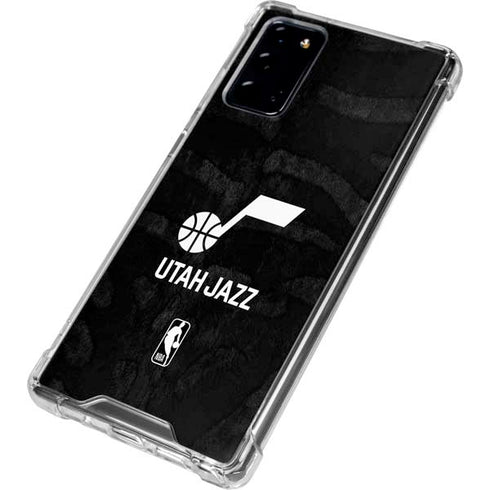 NBA Utah Jazz Black Animal Print Galaxy Note20 5G Clear Case